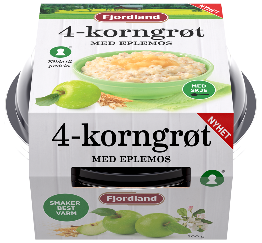 8775 Fjordland 4-korngrøt med eplemos